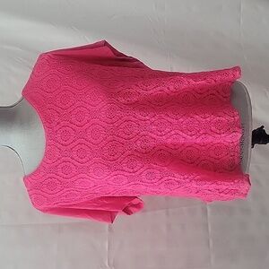 Croft & Barrow Pink Lace Blouse, Size:  XXL